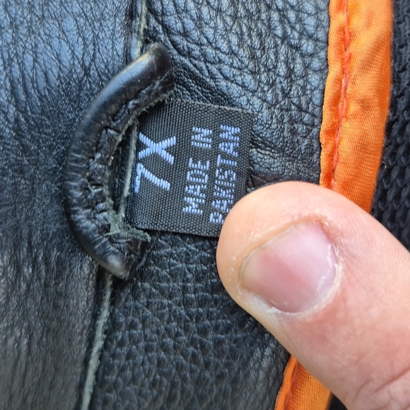 FIRST Classics Leather Gear Motorcycle Moto Black Mens 7XL Zip Jacket RARE SIZE - Picture 11 of 14